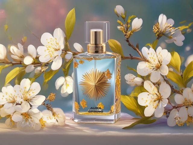 Le parfum Printemps Femme My Aura, dans son flacon raffiné, offre une fragrance florale et ensoleillée, parfaite pour célébrer le renouveau de la saison printanière.